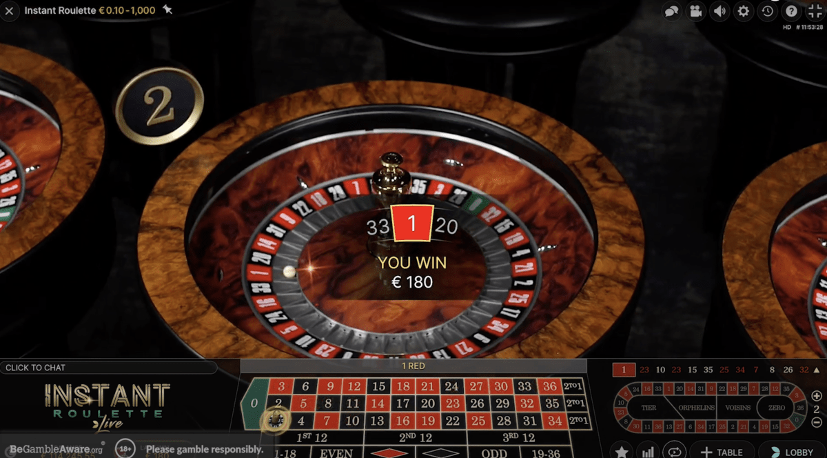 Big Wins at Evolution Live Instant Roulette Live Casinos