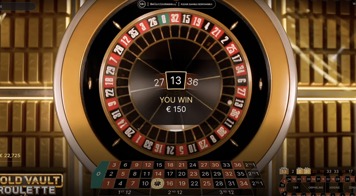 Big Wins at Evolution Live Gold Vault Roulette Live Casinos